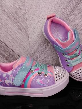 Skechers Twinkle Toes Twinkle Sparks Light-Up Sneakers Sz: US 8 Toddler